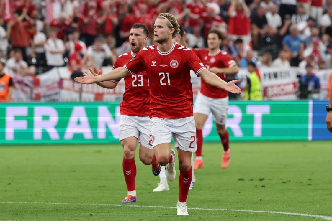 Euro2024: Golo do ‘leão’ Hjulmand permite à Dinamarca empatar com Inglaterra