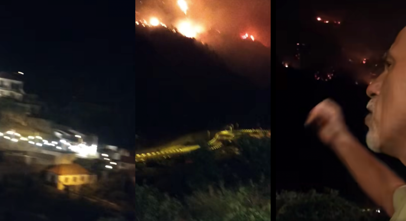 Caminheiro emocionado partilha vídeo da serra a arder