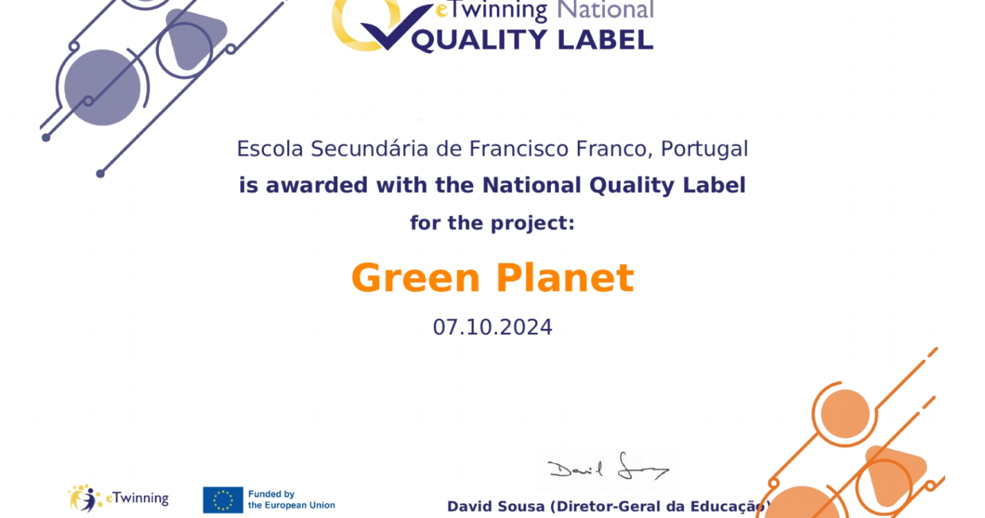 Francisco Franca distinguida no projeto ‘Green Planet’