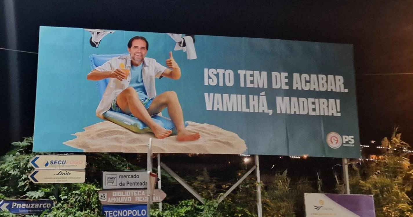 PS apresenta cartaz satírico com imagem de Albuquerque