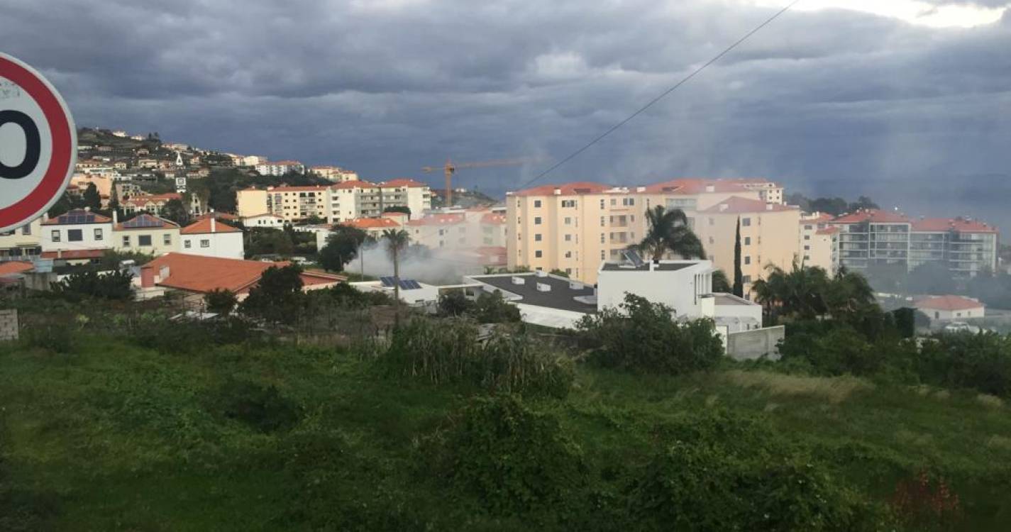 Bombeiros combatem foco de incêndio no Caniço [com vídeo]