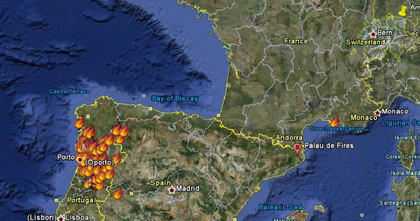 Incêndios: Galiza com recomendações e mapa sobre partículas de fogos portugueses na região