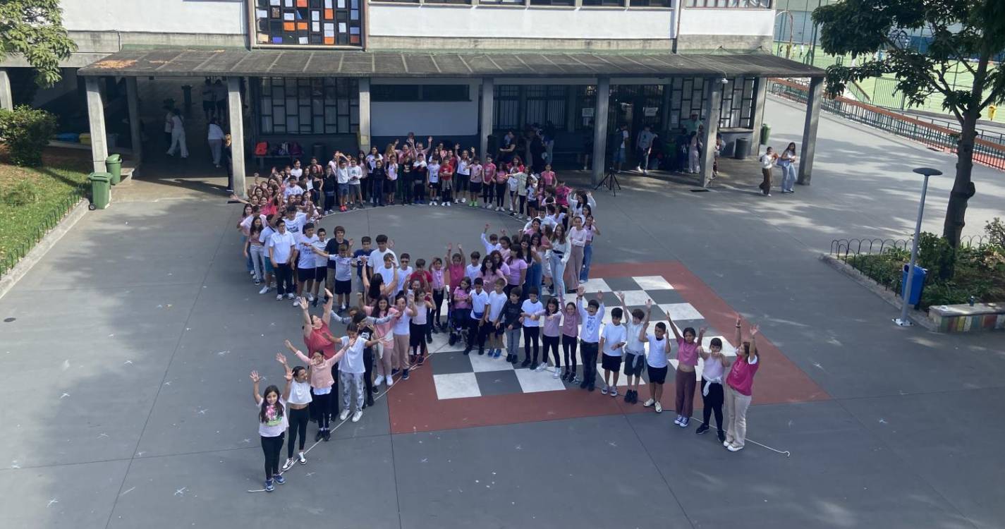 Escola Gonçalves Zarco ‘abraça’ luta contra o cancro da mama