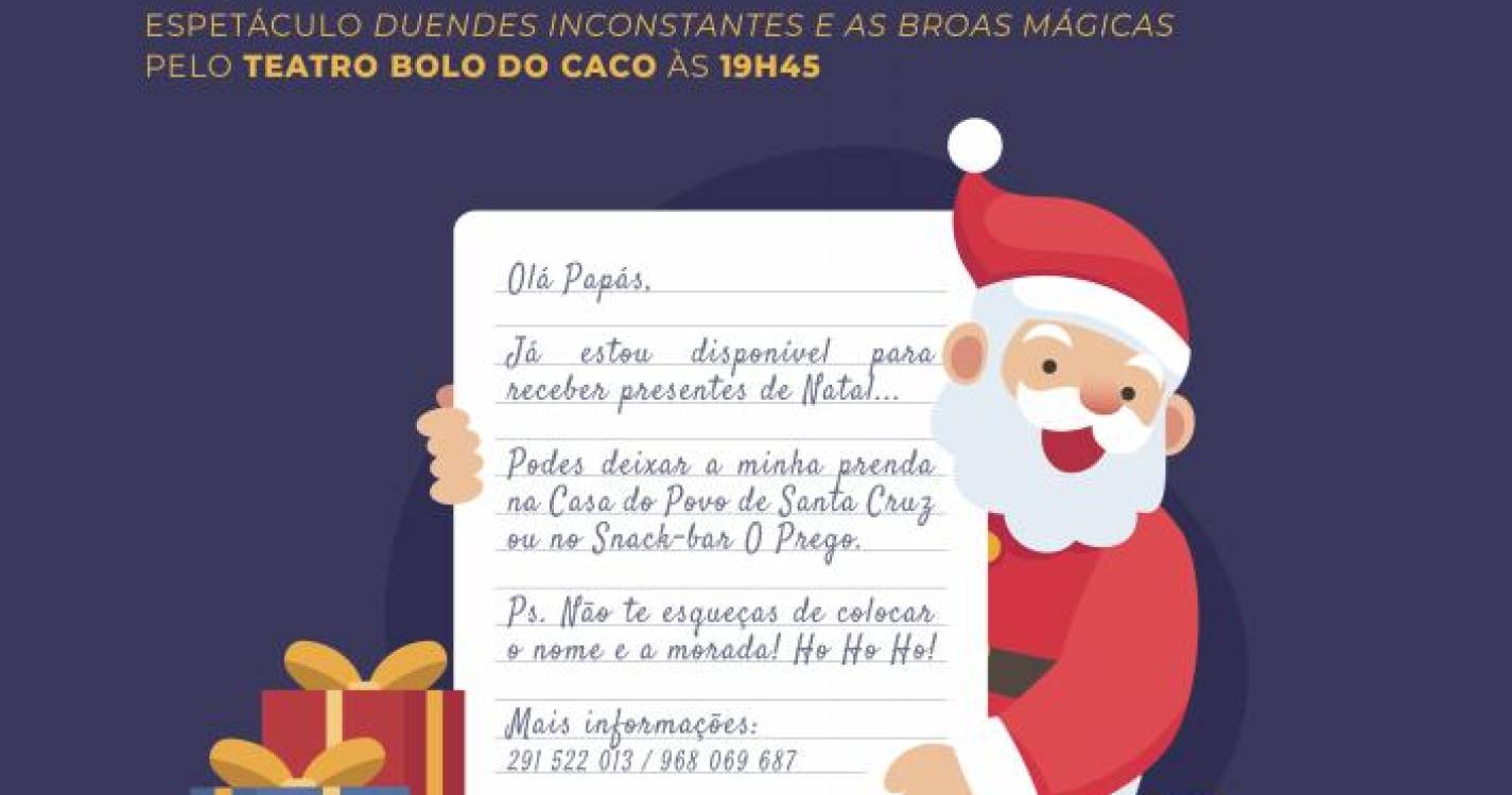 Pai Natal chega a Santa Cruz no próximo dia 24