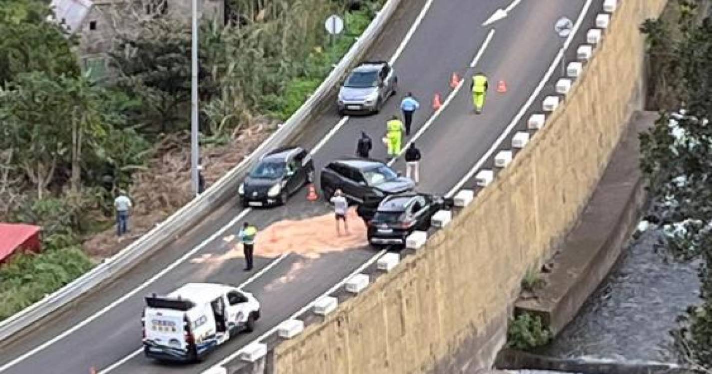 Choque frontal em São Vicente provoca quatro feridos e condiciona trânsito (com foto)