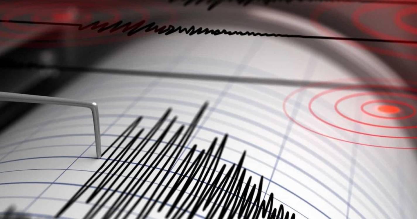 Sismo registado esta madrugada entre a Madeira e o Continente