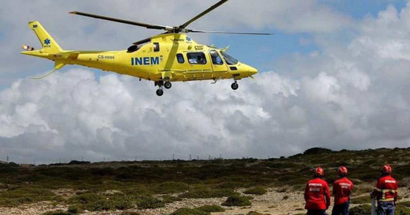 Helicóptero de substituição para o INEM está parado para manutenção programada