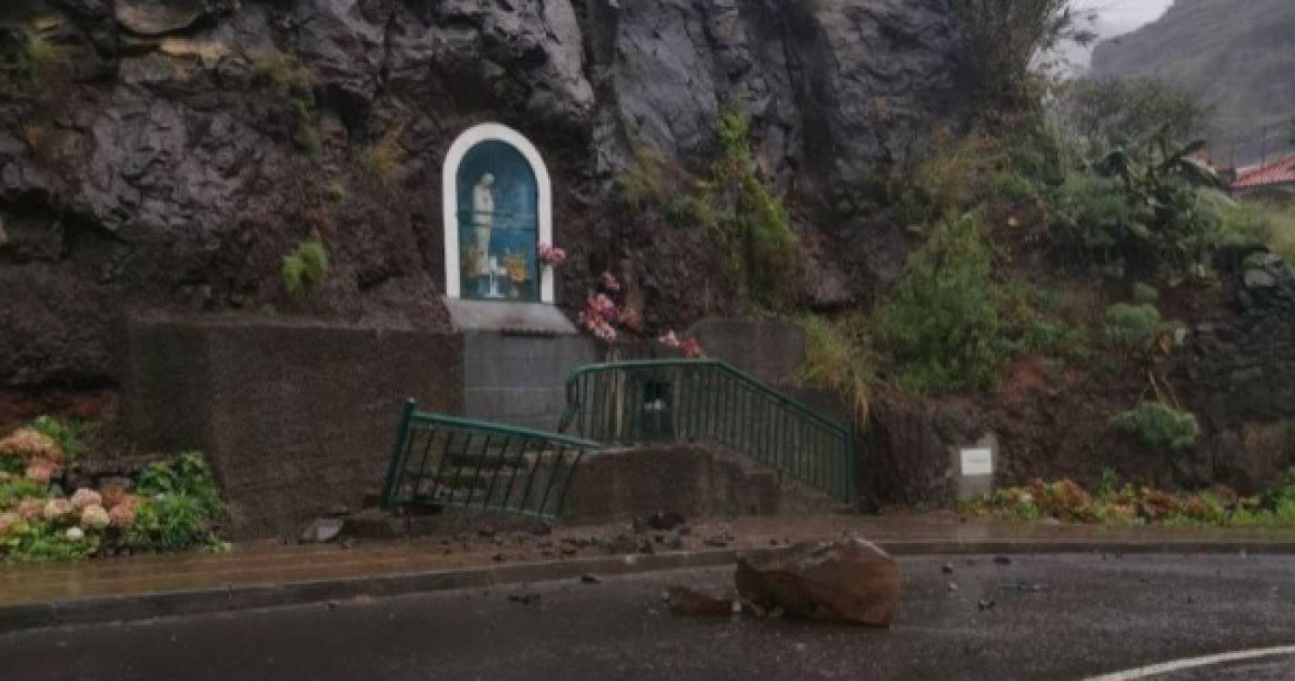 Queda de pedras destruiu vedação que protege imagem religiosa na Tabua