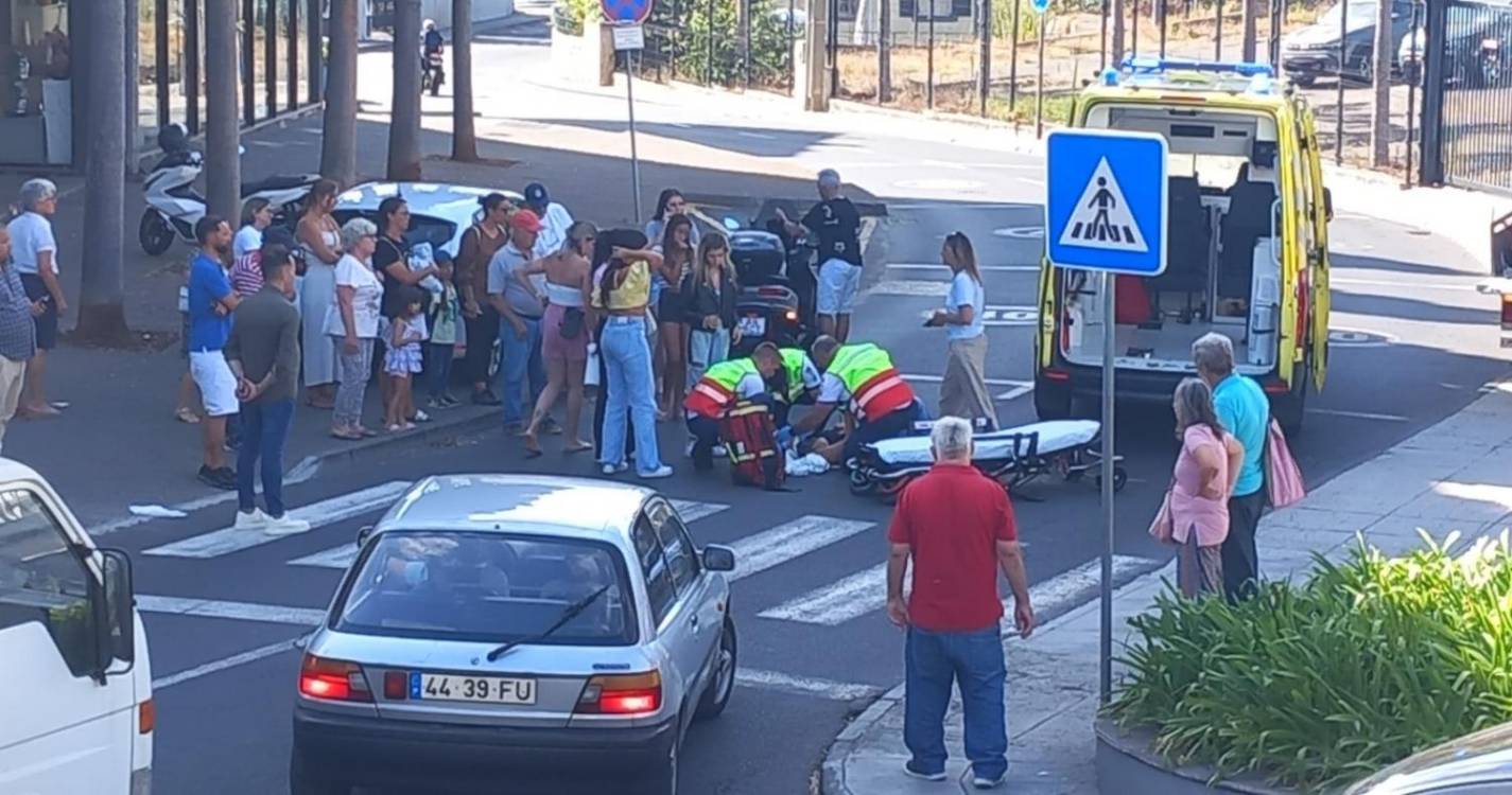 Mulher ferida após atropelamento em Santa Quitéria (com fotos)