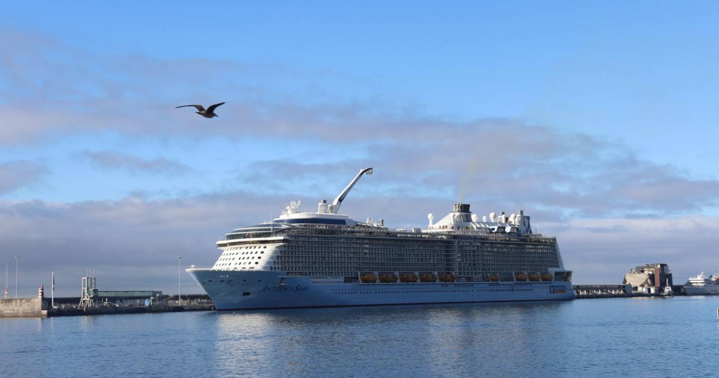 Porto do Funchal acolhe o Anthem of the Seas que viaja com 5971 pessoas