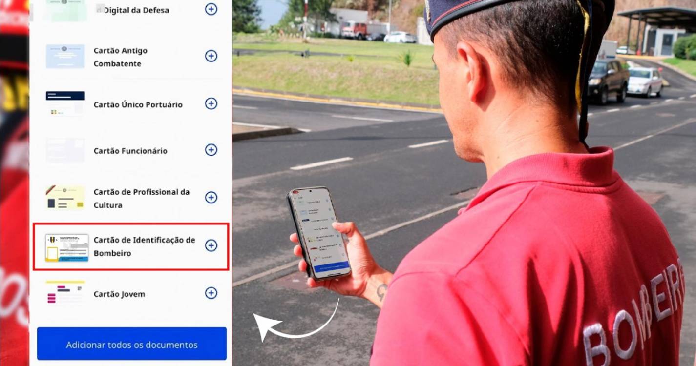 Cartão de Identificação do Bombeiro em formato digital, disponível na APP