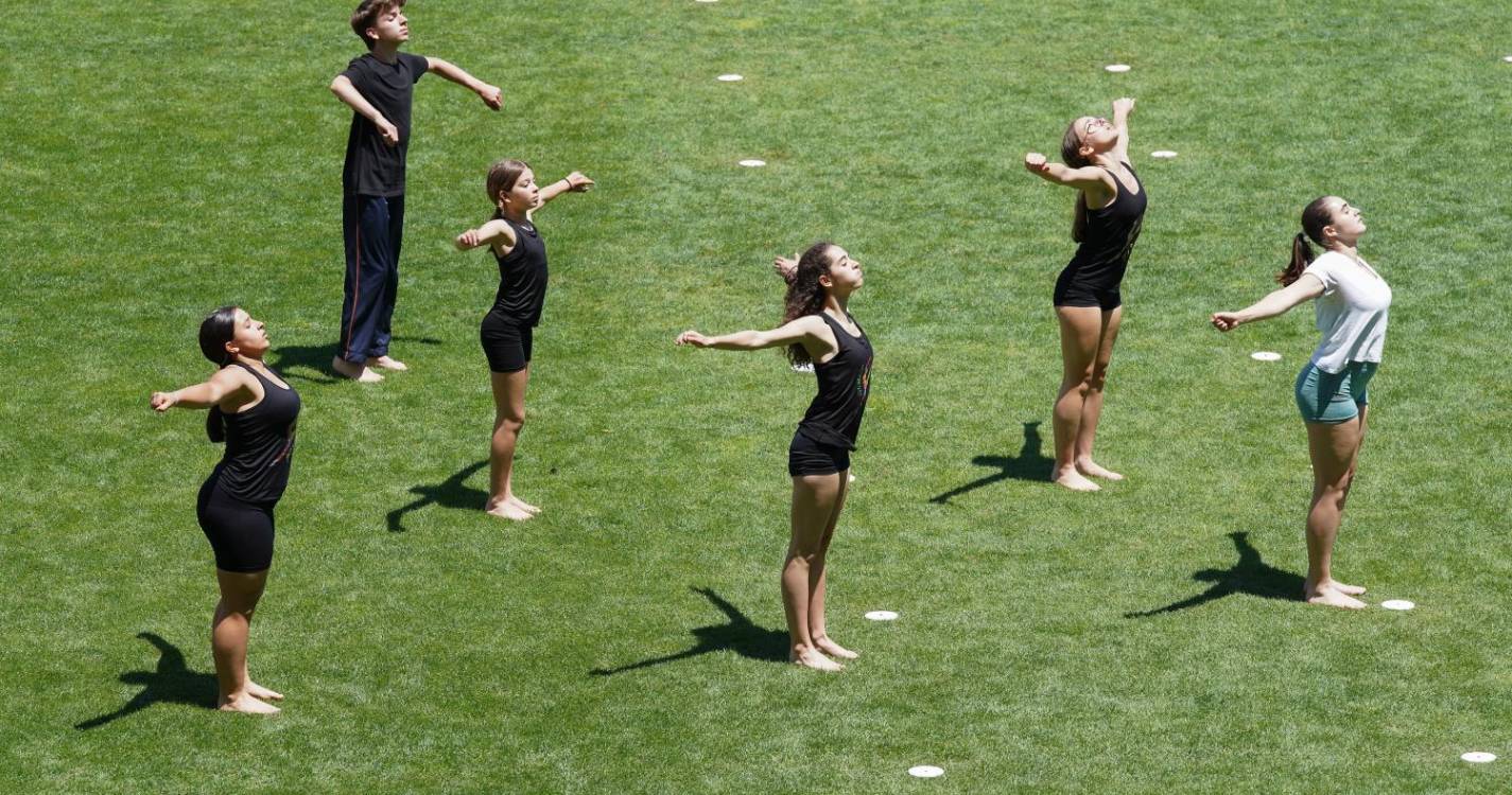 Desporto Escolar: ensaio geral ‘afina’ coreografia para a cerimónia de abertura