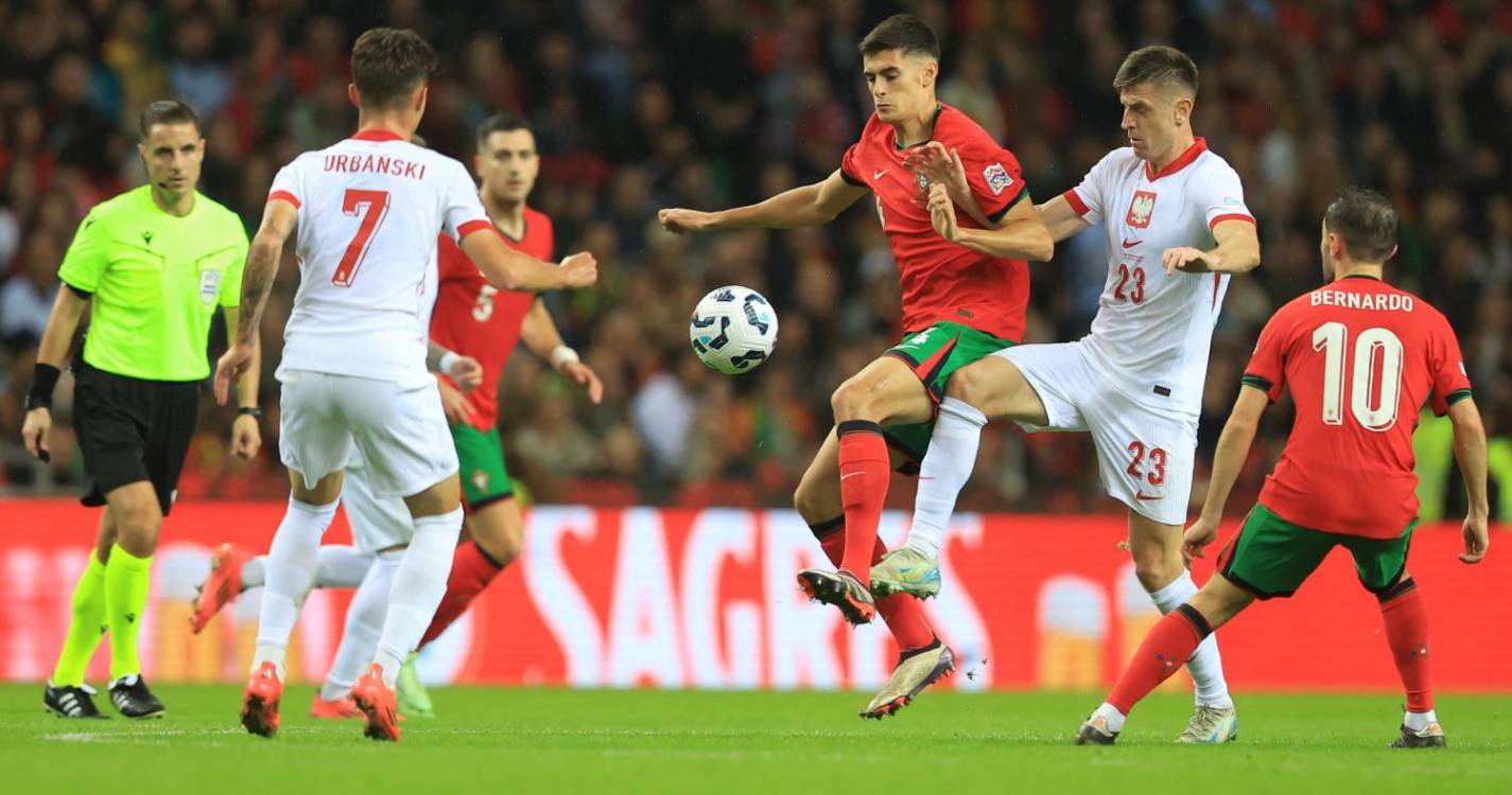 Liga Nações: Portugal empatado com a Polónia ao intervalo