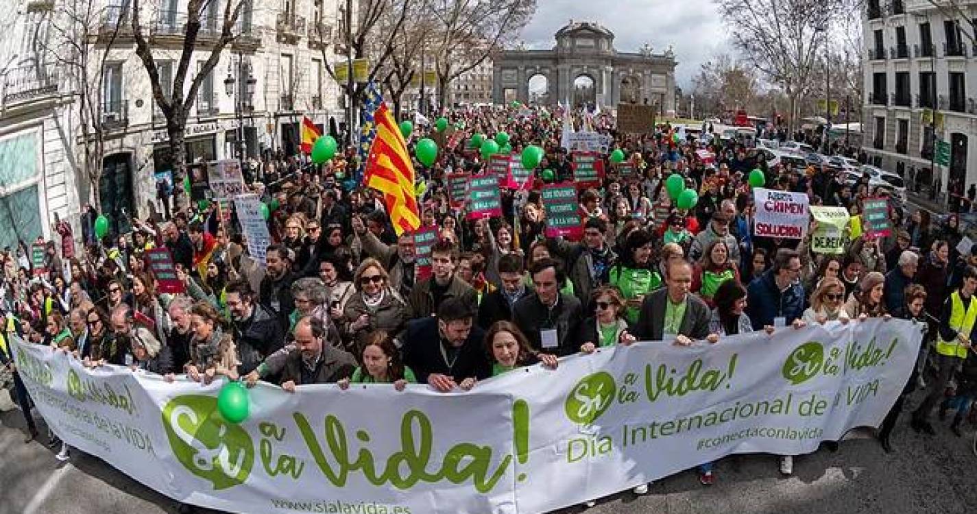 Milhares marcharam em Madrid em defesa dos nascidos e por nascer