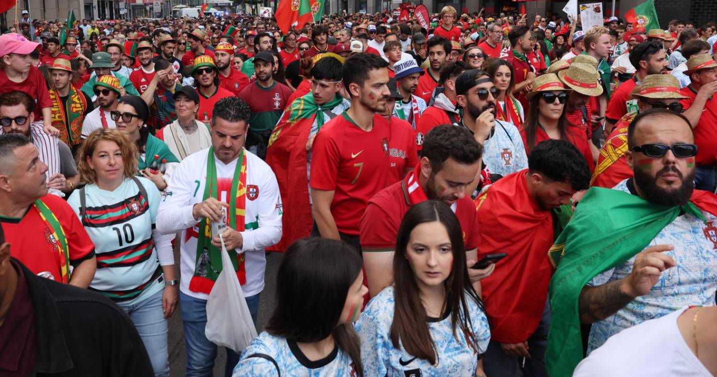 Euro2024: Portugal e ‘Ronaldomania’ bem presente em Frankfurt na ‘festa’ da Eslovénia