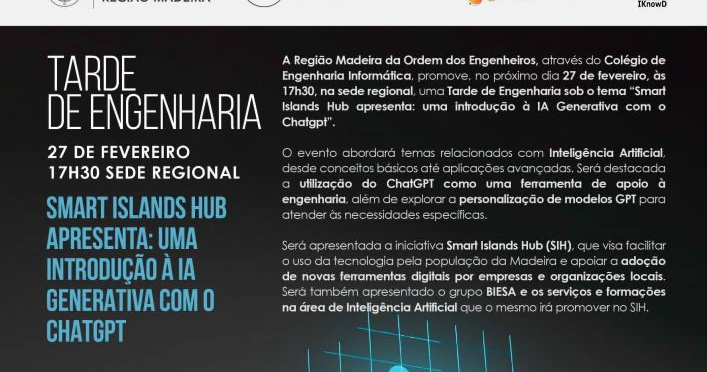 Ordem dos Engenheiros promove Tarde de Engenharia sobre Inteligência Artificial