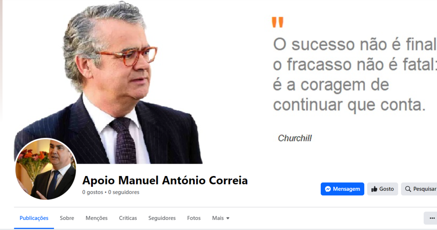 Apoiantes de Manuel António criam página no Facebook