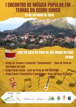 Casa do Povo de São Roque do Faial promove I Encontro de Música Popular em Terras do Cedro Gordo