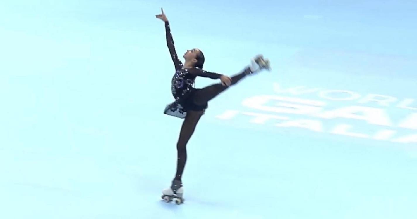 Madalena Costa lidera mundial de patinagem artística - livre de juniores