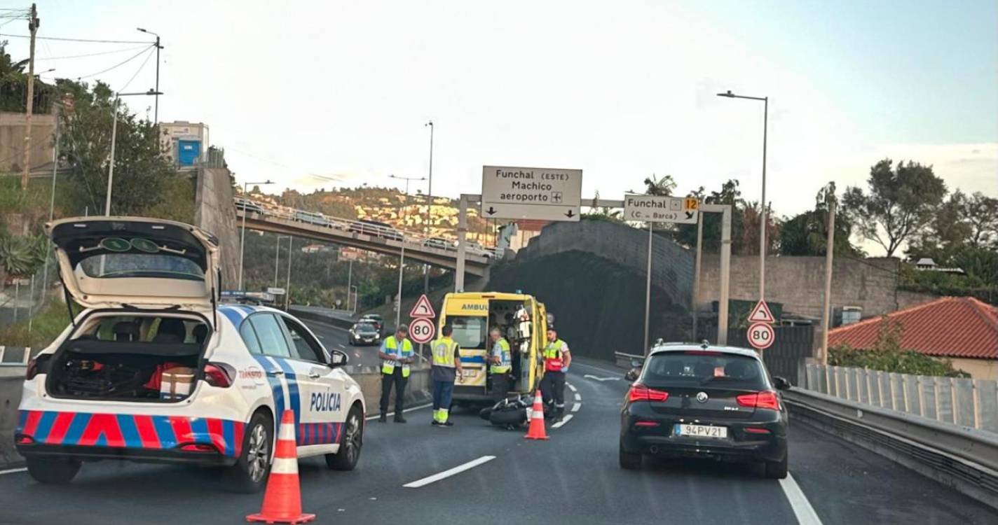 Jovem motociclista despista-se na via rápida