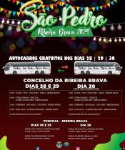 Autocarros gratuitos para o arraial de São Pedro