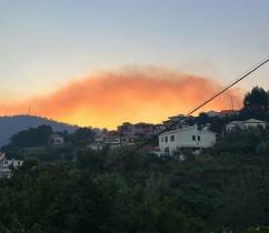 Incêndio visto do Jardim da Serra.