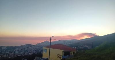 Incêndio da Ribeira Brava visto do Monte.