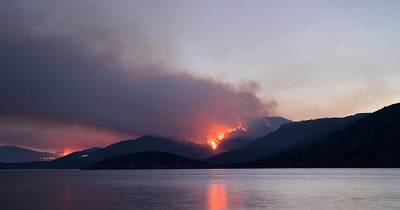 Incêndio na ilha de Chios.
