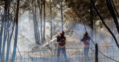 Na freguesia da Amora, no Seixal, um outro incêndio mobiliza também três centenas de operacionais.