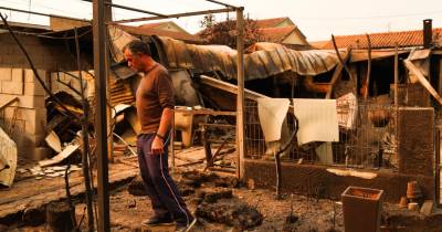 Casas destruídas pelo incêndio em Albergaria-a-Velha.