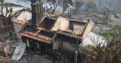 Uma habitação ardida em Macieira, Vila Maior, São Pedro do Sul.