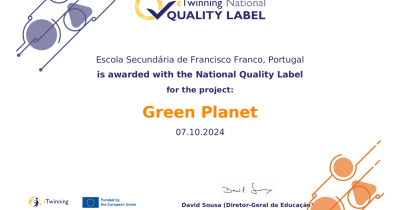 Francisco Franca distinguida no projeto ‘Green Planet’