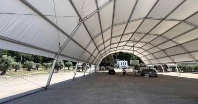 Tenda gigante está já montada no recinto da concentração que tem lugar no distrito de Coimbra.