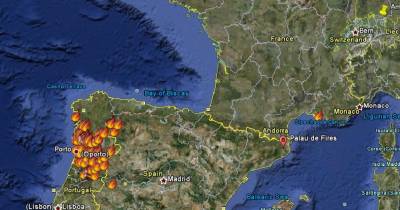 Incêndios: Galiza com recomendações e mapa sobre partículas de fogos portugueses na região