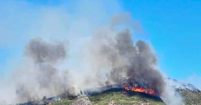 Incêndio avistado do miradouro da Eira do Serrado.