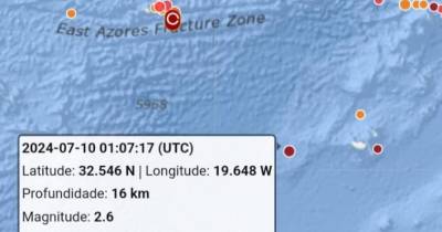 Dois sismos na Madeira nesta quarta-feira