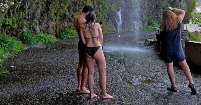 Bombeiros realizam resgate na Cascata dos Anjos