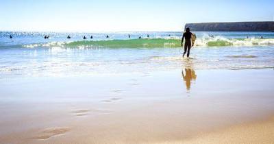 Homem vítima de tragédia a leste da praia de Beliche.