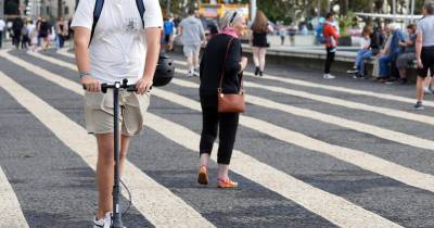 Verificado mais um acidente com uma trotinete nas ruas do Funchal.