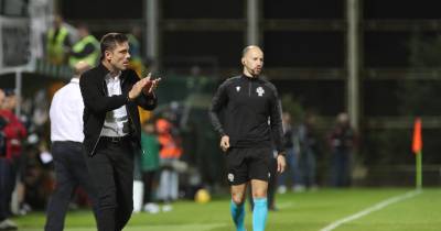 O treinador do Nacional, Tiago Margarido, durante o jogo da I Liga de futebol contra o Boavista, realizado no Estádio da Madeira, no Funchal, 30 de novembro de 2024.