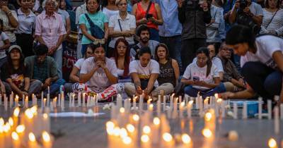 Vigília, em Caracas, pelos cidadãos detidos na Venezuela pelo regime de Maduro.