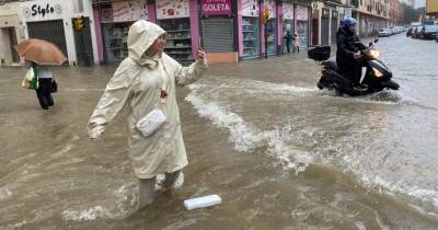 Málaga no ‘vermelho’ sob efeito de chuva forte