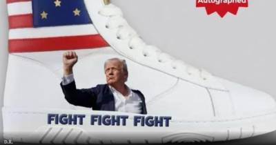 Empresa de Trump vende sapatilhas com imagem do ataque