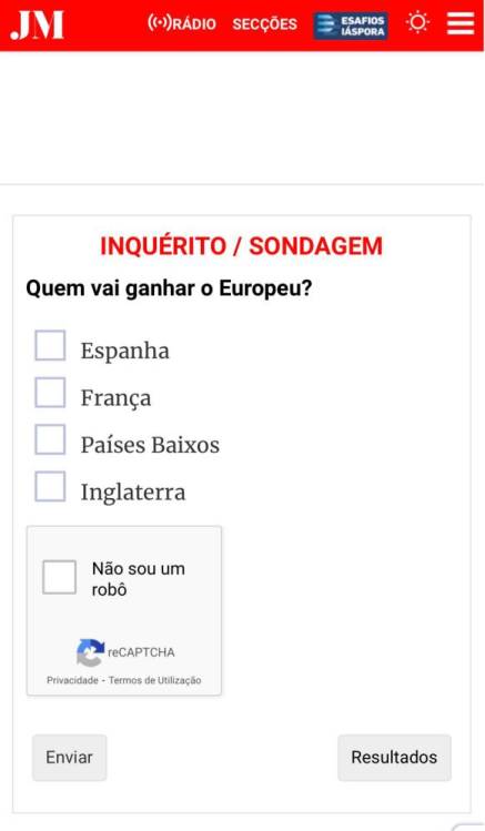 ‘Quem vai ganhar o Europeu?’ Participe no novo inquérito do JM