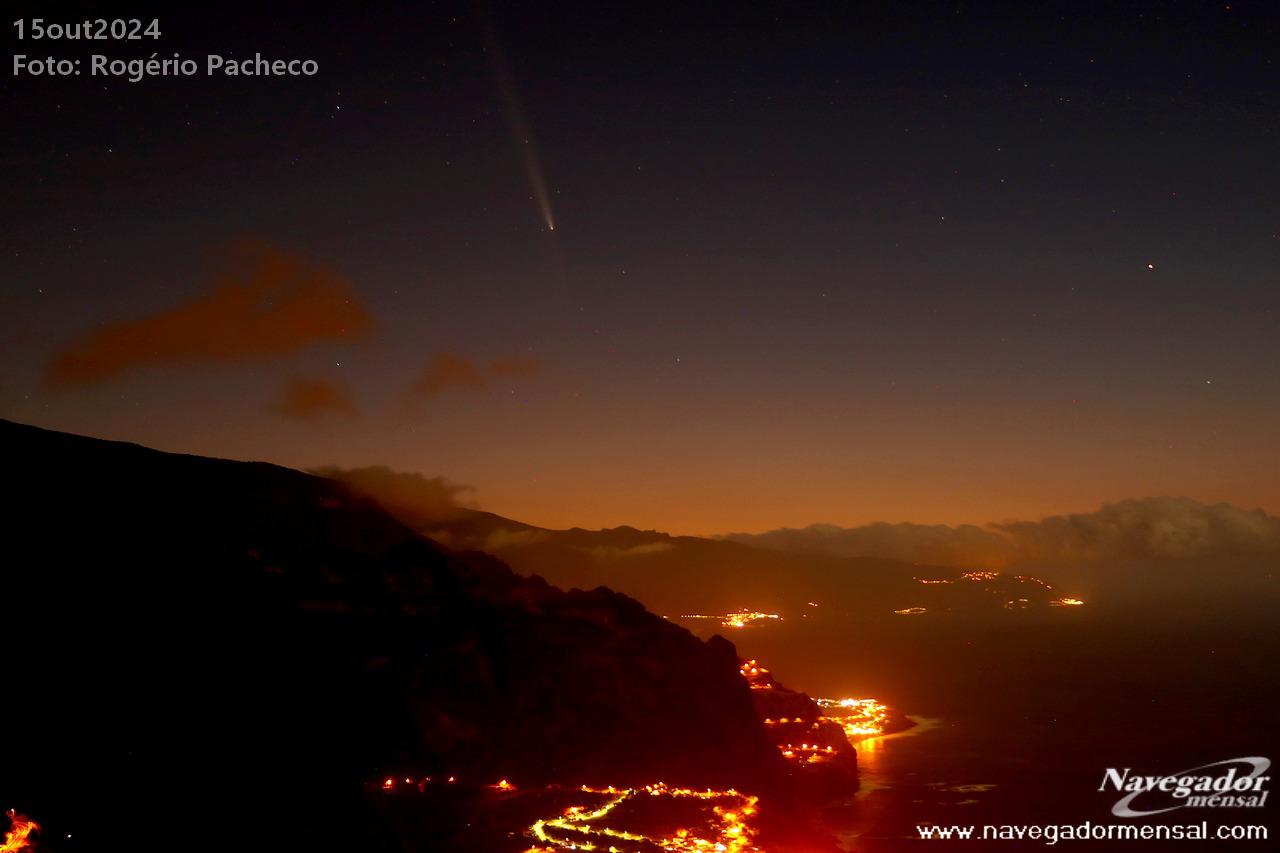 Cometa fotografado na costa norte da Madeira