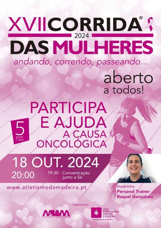 Corrida das mulheres no apoio à causa oncológica esta sexta-feira no Funchal