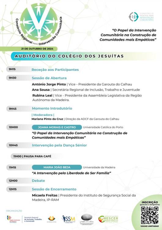 5.º Consórcio Regional para a Intervenção Comunitária dia 21 de outubro