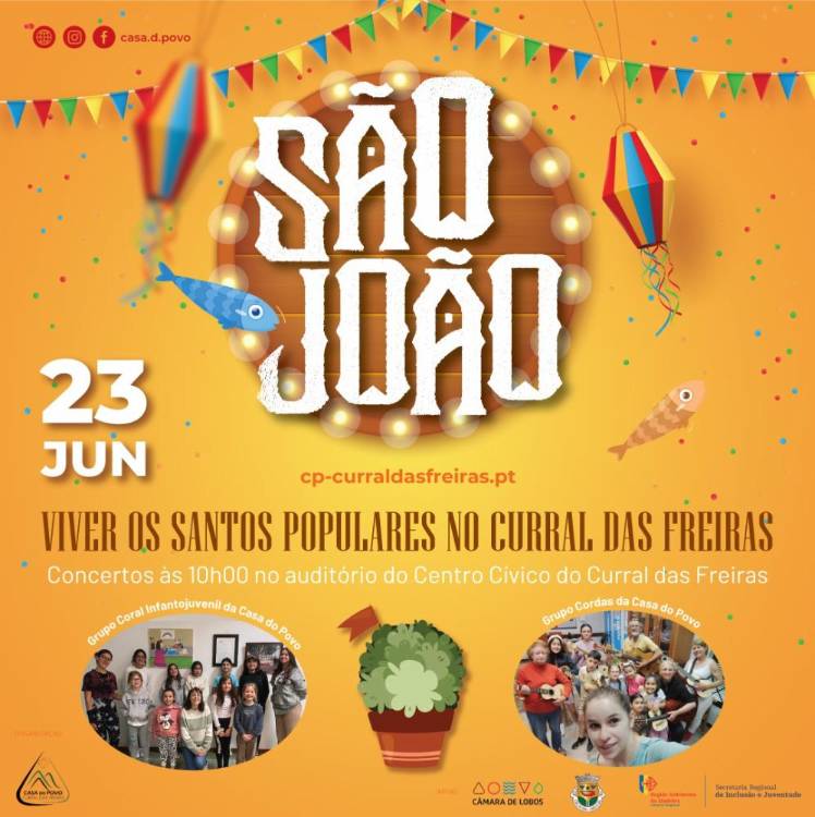 São João no Curral das Freiras com concerto e visita aos fontanários e altares