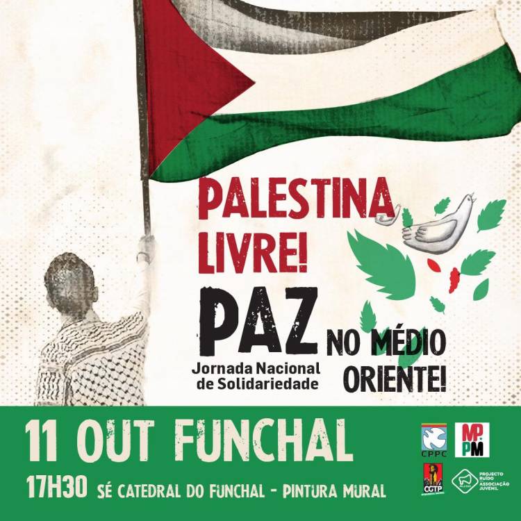 Conselho Português para a Paz e Cooperação Madeira promove iniciativa de solidariedade à Palestina