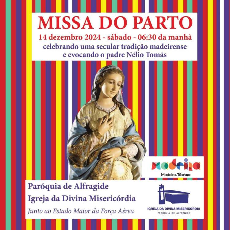 Missa do Parto celebrada este sábado no continente